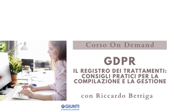 GDPR: Il registro dei trattamenti